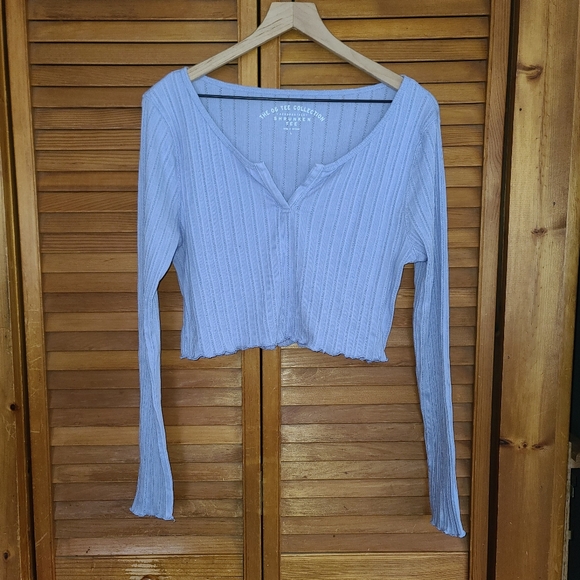 Aeropostale Long Sleeve Shrunken Tee Size L - Picture 4 of 5